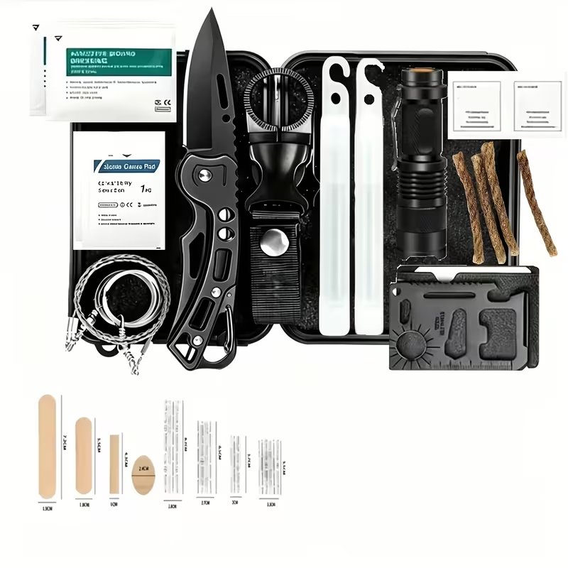 Fishing Equipment Essentials - Set perlengkapan bertahan hidup 62-in-1, set